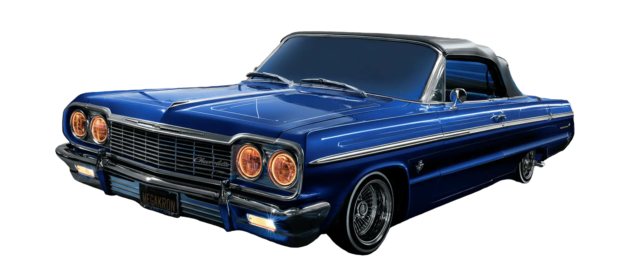 Blue classic Impala custom build